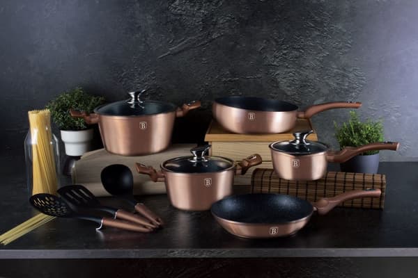 GRYTA SET 11 ELEMENT. BERLINGER HAUS METALLIC LINE ROSEGOLD BH-6160