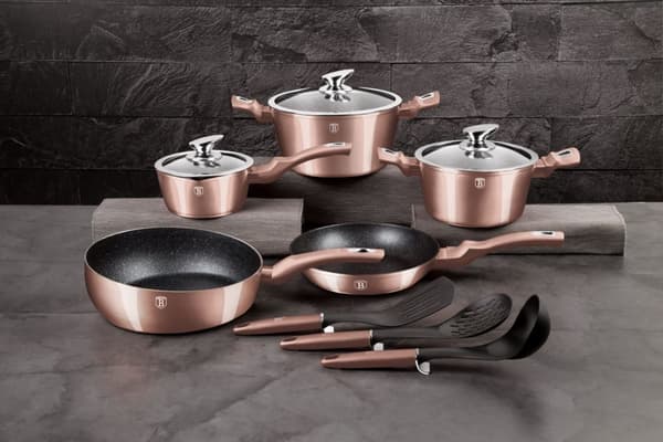 GRYTA SET 11 ELEMENT. BERLINGER HAUS METALLIC LINE ROSEGOLD BH-6160