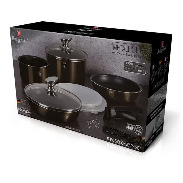 PUTKUSET 9 ELEMENTTI� CLICK & COOK BERLINGER HAUS SHINY BLACK BH-7041