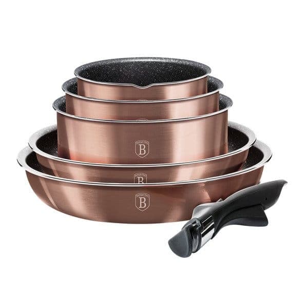 BERLINGER HAUS KOBBER METALLIC LINE TITANIUM GRYDER SÆT BH-1591
