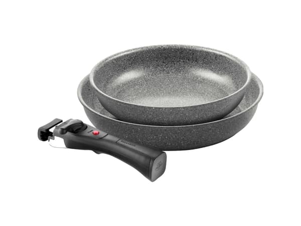 Set of 2 frying pans (24 + 28 cm) + saucepan 16 cm