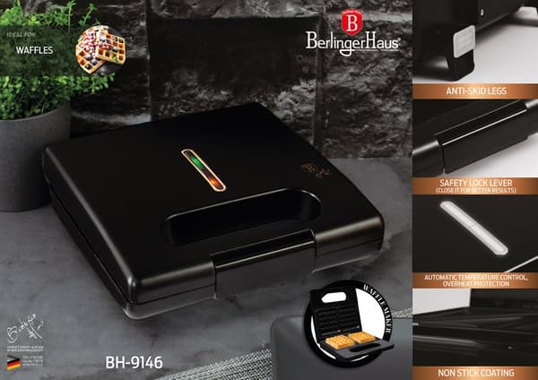 Vaffelmaskine BERLINGER HAUS BH-9146