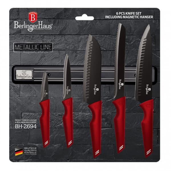 SÆT MED 5 KØKKENKNIVE MED STRIP BERLINGER HAUS BH-2694