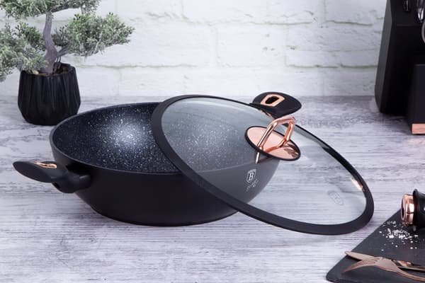 GRANIT WOK 30cm BERLINGER HAUS BH-7112 SVART ROSE