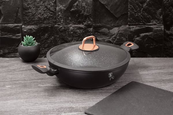 GRANIT WOK 30cm BERLINGER HAUS BH-7112 SVART ROSE