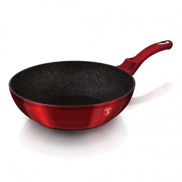 GRANIT WOK 30cm BERLINGER HAUS LINE BH-6166 BURGUNDY