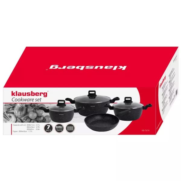 SÆT MED 7 ELEMENTER KLAUSBERG MARMORGRYDER KB-7674