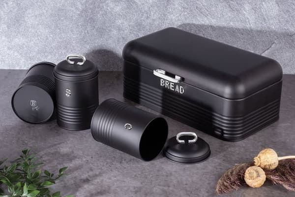 BRÖDLÅDA MED EN SET BEHÅLLARE BERLINGER HAUS BH-6754 SVART SILVER