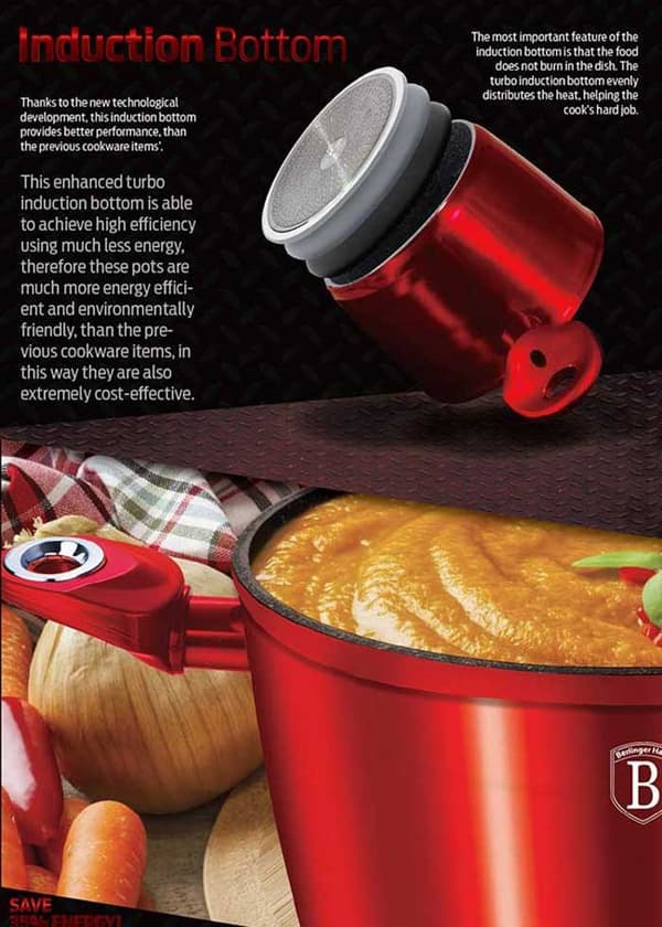 GRANITKRYDE 28cm BERLINGER HAUS RED METALLIC LINE BH-1258
