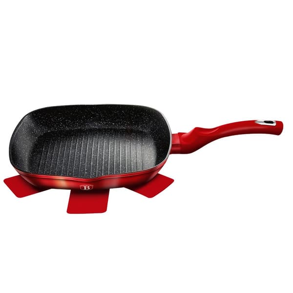 GRANIITTINEN GRILLIPUOJA 28cm BERLINGER HAUS RED METALLILINE LINE BH-1271