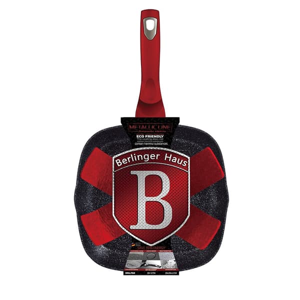 GRANIITTINEN GRILLIPUOJA 28cm BERLINGER HAUS RED METALLILINE LINE BH-1271