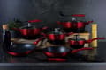 Miniatyrbild 3 av 6: BERLINGER HAUS METALLIC BLACK BURGUNDY LINE GRYTA 15 ELEMENT BH-1632