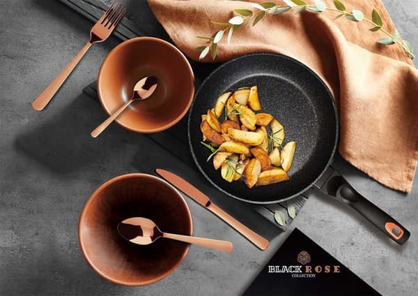 GRANIT WOK PANDE 28cm BERLINGER HAUS BLACK ROSE BH-1638