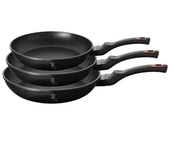 SÆT MED 3 BERLINGERHAUS SORT ROSE GRANITPANDER BH-6158