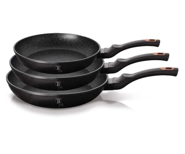 SÆT MED 3 BERLINGERHAUS SORT ROSE GRANITPANDER BH-6158
