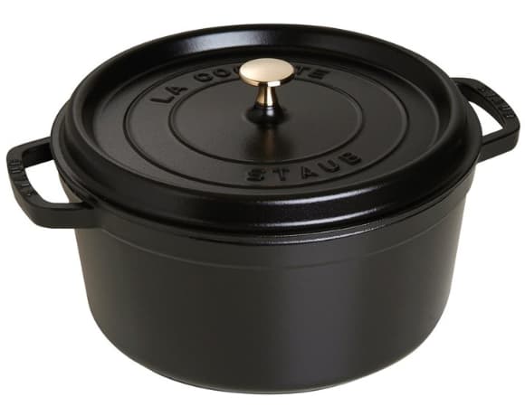 Staub Cocotte, En stekpanna, Svart, Gjutjärn, 1,7 l, 1 styck, 18 cm