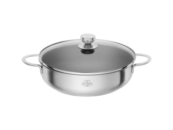 Ballarini Ancona Deep Non-Stick Frying Pan with 2 Handles and Lid - 28 cm