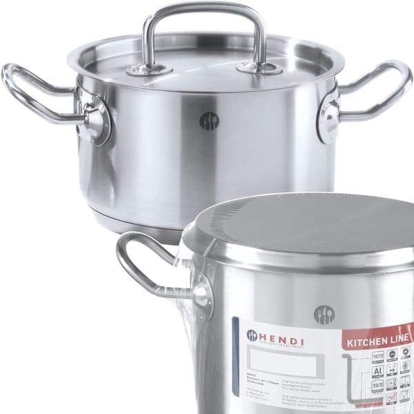 Kitchen Line låg gryta med lock, 3 l diameter. 200 x 95 h - Hendi 836019