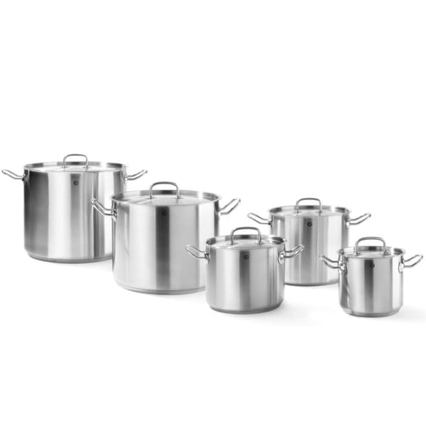 Kitchen Line høj gryde med låg, 13,5 l, diameter. 280 x 220 h - Hendi 837405