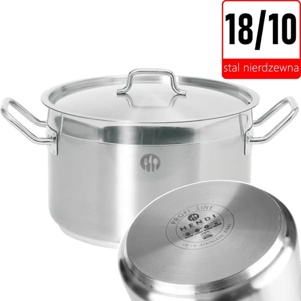Profi Line medium gryde med låg, 23,5 l diameter. 360 x 230 h - Hendi 831700