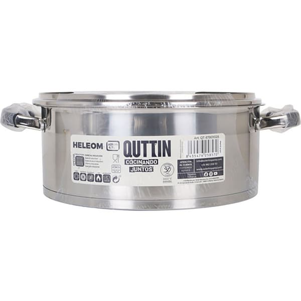 Quttin Induktionstål Gryde 28 Cm/6.7 L/0.8 Mm+med T Heleom