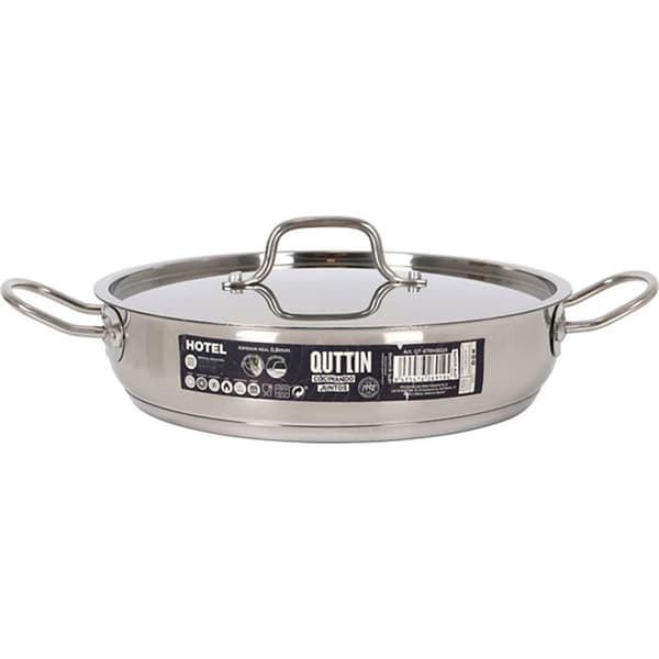 Quttin Låg Kastrull + Lock 26 Cm/0.8 Mm/ Qhotel 3.1l