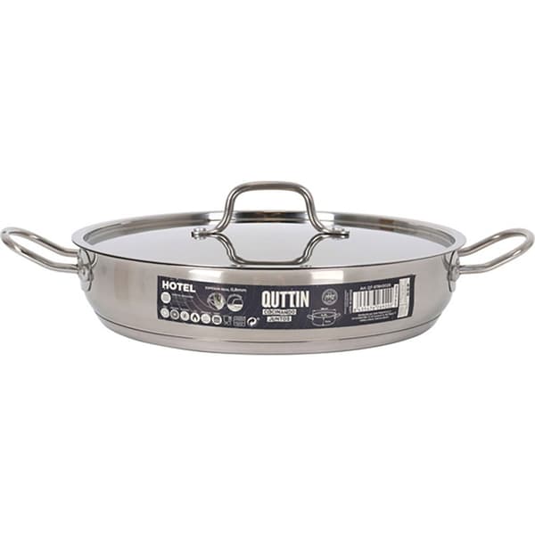 Quttin Låg Kastrull + Lock 28 Cm/0.8 Mm/ Qhotel 4.3l