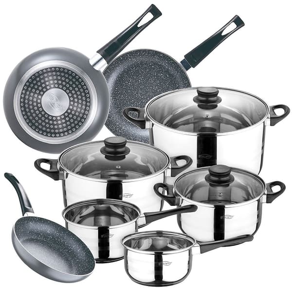 San Ignacio Kökssats Plus Set Med 3 Stekpannor 16/20/24 Cm 8 Bitar