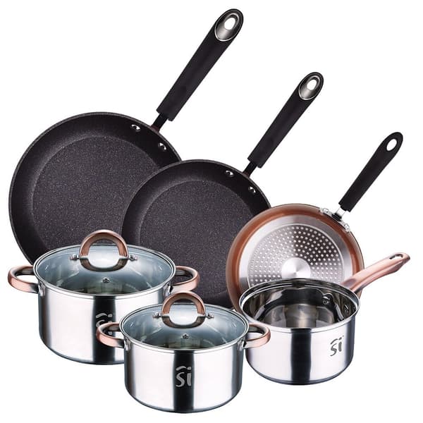 San Ignacio Batteri I Rustfrit Stål Plus Sæt Med Smedede Aluminiumsforme 16/18/20 Cm 20/24/28 Cm 5 Stykker