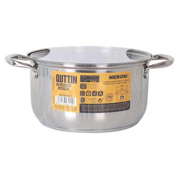 Quttin Gryde Indumlión Stål Ny Nero 6l 24 Cm