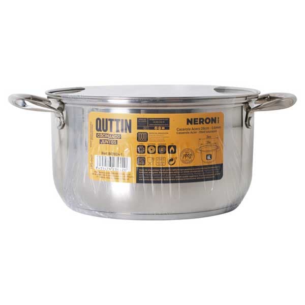 Quttin Gryde Indumlión Stål Ny Nero 6l 24 Cm