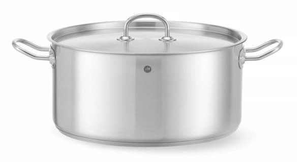 Hendi Gryde 12L med Låg, Rustfrit Stål, Kitchen Line, Ø320x150mm, Til alle typer af komfurer