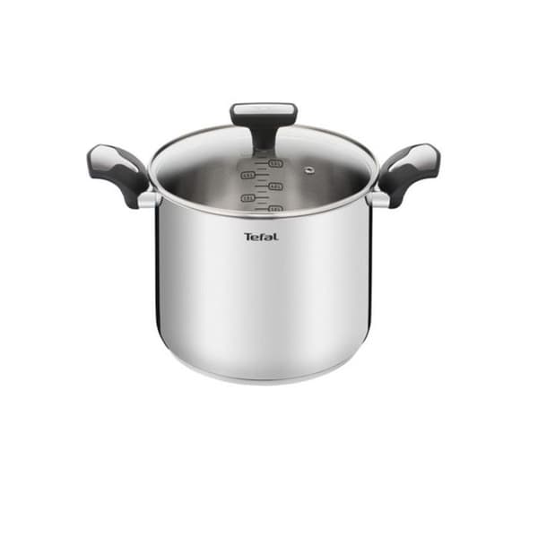Tefal Rostfri kastrull 22cm + glaslock - e3016104
