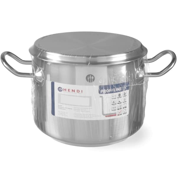 Profi Line låg gryta med lock, 2,8 l, diameter. 200 x 90 h - Hendi 830208