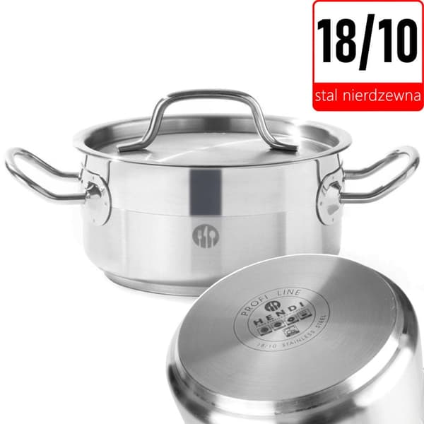 Profi Line matala kattila kannella, 7,5 l, halkaisija. 280 x 120 h - Hendi 830505