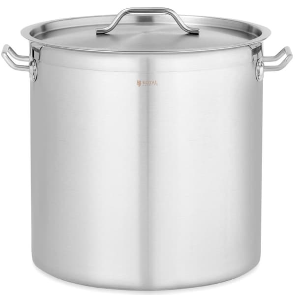 Teräskattila mittakupin kannella sähkökaasu-induktioliedelle, 50 l