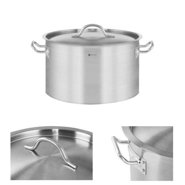 Storkök med lock, rostfritt stål, för induktionsspis, 14 L