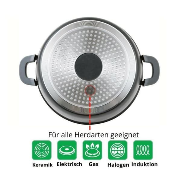 2,4 - 4,5 - 6L gryta soppgryta non-stick stekpanna Gjuten aluminium