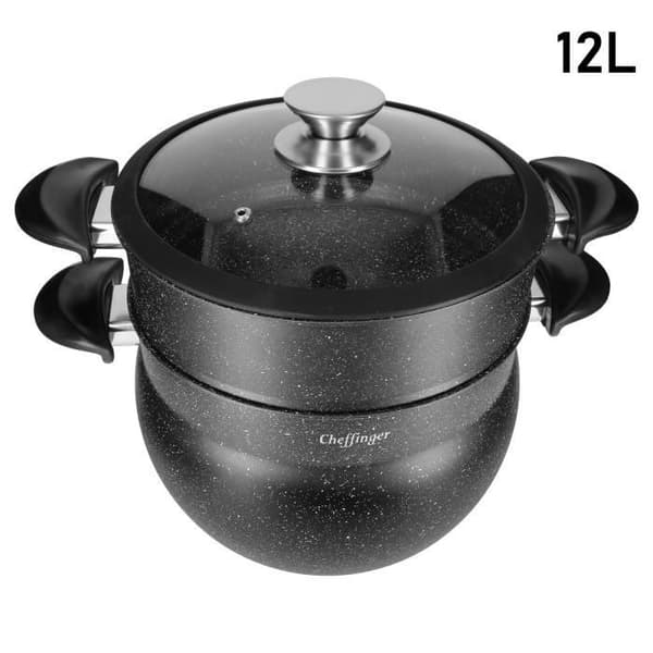 Marmite till Couscous - Cheffinger - 6L - Non-sticky - Marmoreringseffekt - Stötsäker