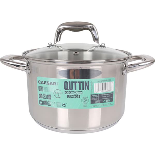 Quttin Induktionsstålpanna Med Lock New Caesar 20 Cm