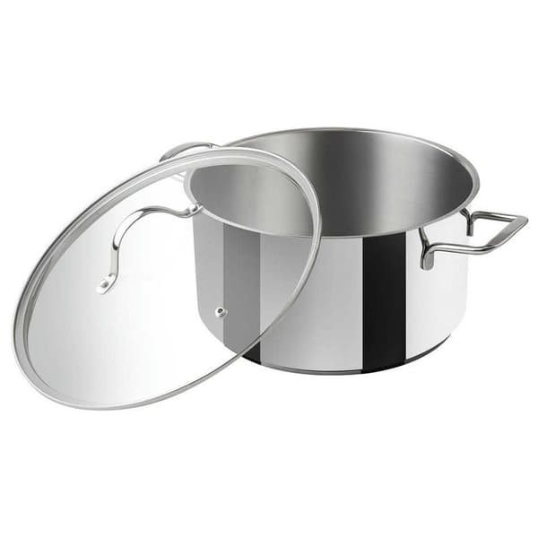 Supreme Rustfri Stålinduktionspotte Med Glaslåg 24 Cm