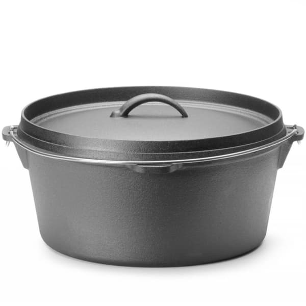 Gjutjärnsgryta, jaktgryta över elden för soppor och grytor. 310 x 155 mm 7,2 l