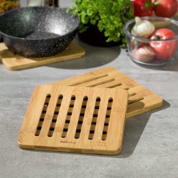 SET MED FYRKANTIGA BAMBUKUSTER 20cm KiNGHOFF KH-1216