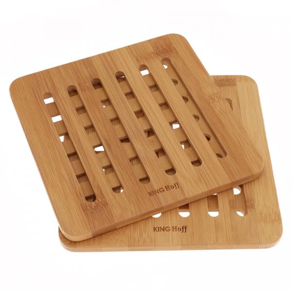 SET MED FYRKANTIGA BAMBUKUSTER 20cm KiNGHOFF KH-1216