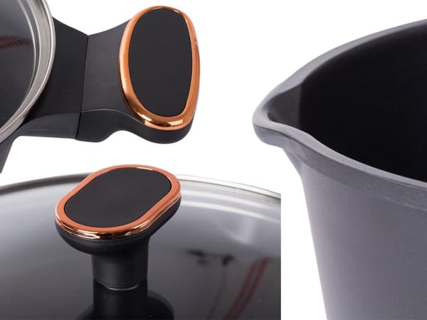 5L Kastrull med lock – Non stick beläggning – Induktionshäll