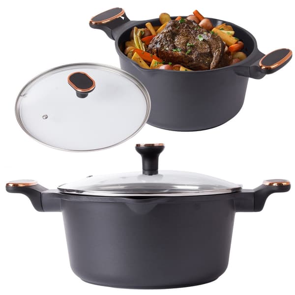 5L Kastrull med lock – Non stick beläggning – Induktionshäll