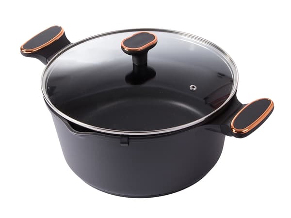 7L Kastrull med lock – Non stick beläggning – Induktionshäll