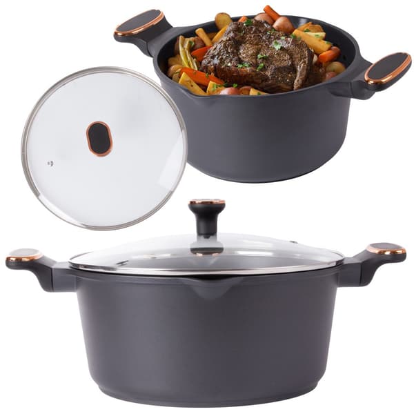 7L Kastrull med lock – Non stick beläggning – Induktionshäll