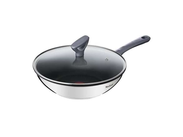 Tefal Daily Cook G7309955, Pyöreä, Wok/Stirfry-pannu, ruostumaton teräs, ruostumaton teräs, keraaminen, kaasu, halogeeni, tiivistetty levy, bakeliitt