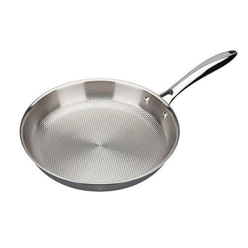 GSW inoxxal Plus Gastro Traditional inoxxal Plus Stekpanna utan lock 32cm-våffelbotten, rostfritt stål, silver,